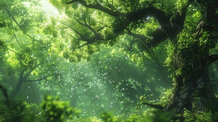 Obraz premium The Beauty of Nature s Forests Trees and Leaves