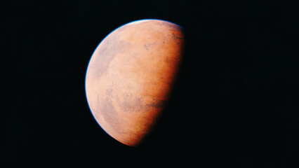 The planet Mars. Universe and planet. 3D-Rendering.