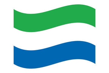 Flag of Sierra Leone. National symbol in official colors. Template icon. Abstract vector background