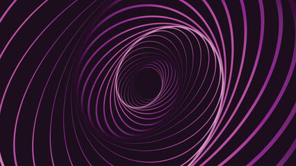 Abstract spiral data cycle simple thin line creative minimalist background.