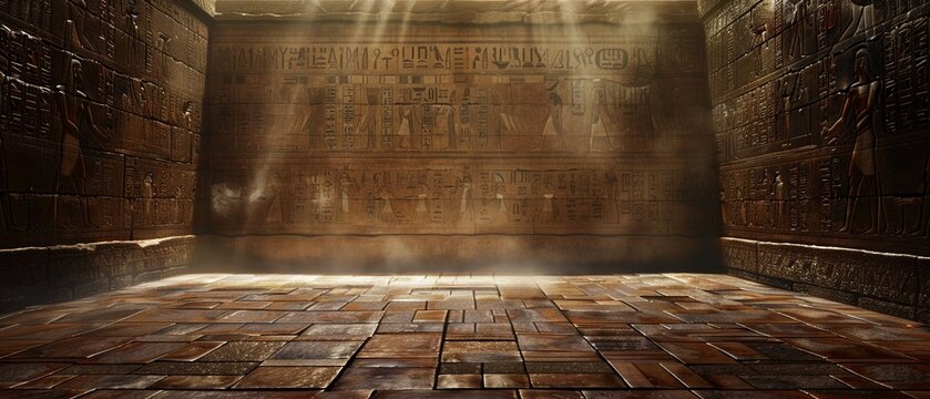 Ancient Egyptian wall hieroglyphs