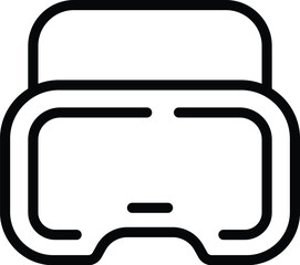 Immersive goggles icon outline vector. Videogaming glasses. Virtual reality equipment