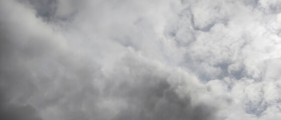 The gray cloud. cloudy sky with heavy clouds in a bad weather. White Clouds. Grey clouds Background