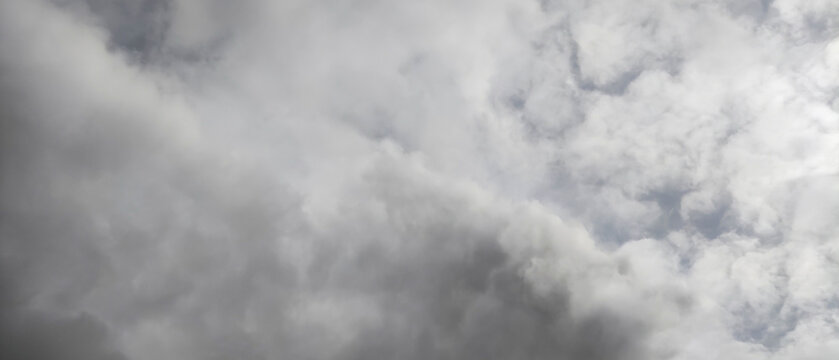 The gray cloud. cloudy sky with heavy clouds in a bad weather. White Clouds. Grey clouds Background