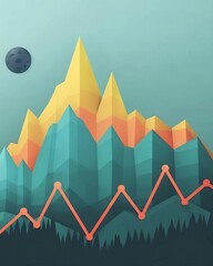 Animated graph showing the ascent of savings accounts and investment returns, illustrating the compounding effect of smart financial planning