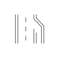 Road scheme line outline icon