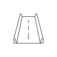 Road safety fence line icon