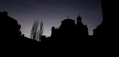 Stockholm church silhouette