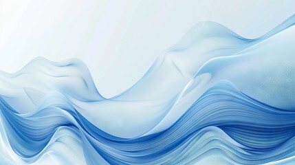 Fototapeta premium A blue water ocean wave, with transitions. Watercolor lines, banner.