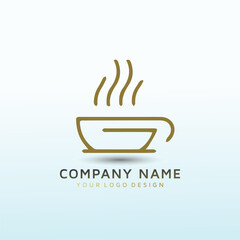 Coffee station for gathering logo design