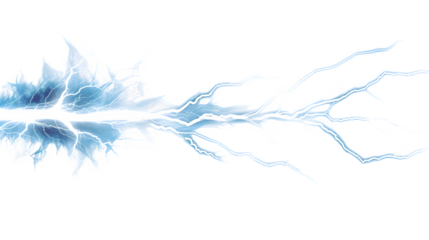 Electric Jolt Isolated on White Background: PNG File for Science and Technology Designs, Hand Edited Generative AI