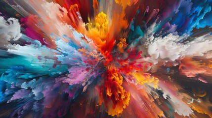 Each explosion of color tells a unique story in this abstract masterpiece