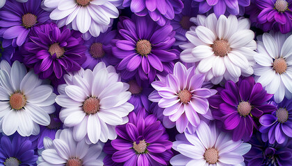 Purple white flowers filled background. Marvelous violet, purple and burgundy anemone, dusty mauve and lilac rose, hydrangea, eucalyptus  design bouquets. Stylish fall wedding bunch of flowers. 