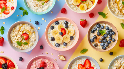 Colorful Display of Healthy and Delicious Oatmeal Recipes 