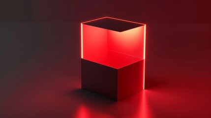 An imaginative depiction of a unique, luminous box opened to emit a mysterious light