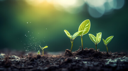 Seedlings on the field