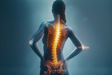 Highlighted lower back pain