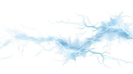 Electric Jolt Isolated on White Background: PNG File for Science and Technology Designs, Hand Edited Generative AI
