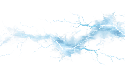 Electric Jolt Isolated on White Background: PNG File for Science and Technology Designs, Hand Edited Generative AI