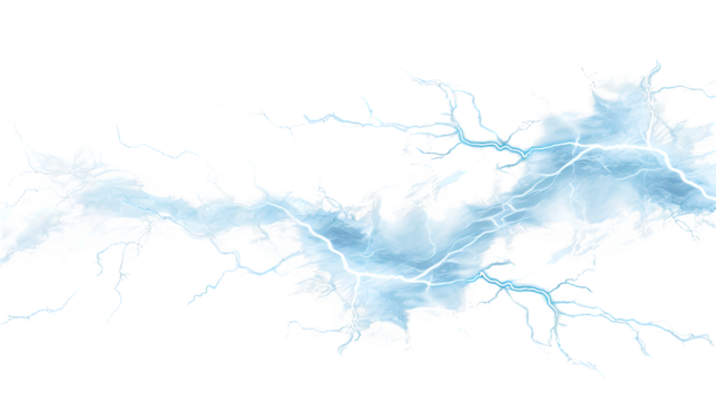 Electric Jolt Isolated on White Background: PNG File for Science and Technology Designs, Hand Edited Generative AI