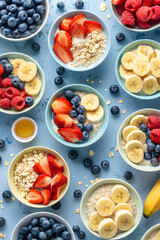 Colorful Display of Healthy and Delicious Oatmeal Recipes 