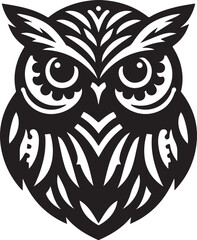 black and white owl