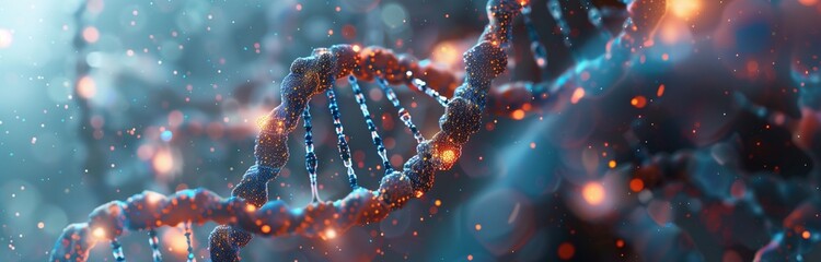 macro shot of a DNA ladder  - obrazy, fototapety, plakaty