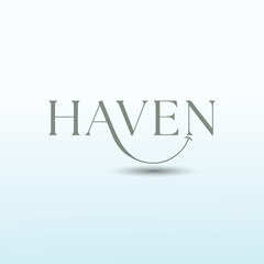 Word Haven vector logo design
