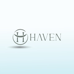 Word Haven vector logo design