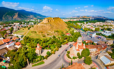 Gori Fortress aerial panoramic view, Georgia