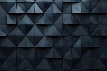 Polished, Semi gloss Wall background with tiles. Triangular, tile Wallpaper with 3D - obrazy, fototapety, plakaty