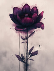 purple lonely dark flower