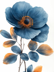 blue flower isolated on white