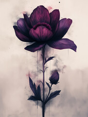 purple lonely dark flower