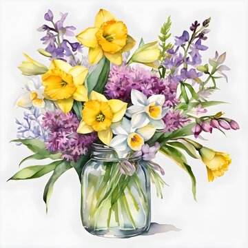 Beautiful bouquet of flowers for Mother's Day, symbolizing happiness and love.