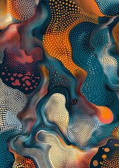Vivid Abstract Art with Colorful Dots and Patterns.