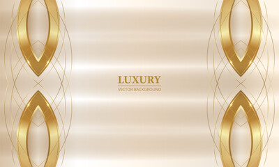 Abstract luxury background with golden lines and shapes. Elegant soft gold vector illustration