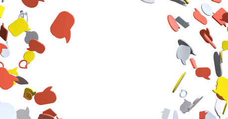 flying email icon and web flying