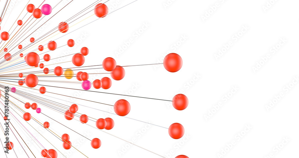 Leinwandbilder abstract polygonal space with connecting dots and lines. dark background. connection structure. 3d w