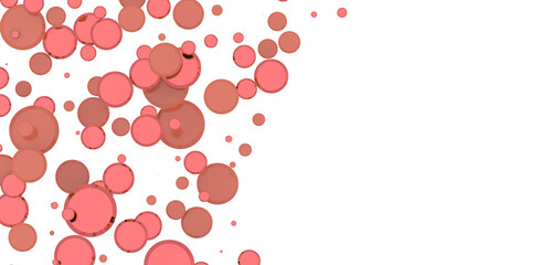 3d confetti png. red confetti falls from the sky.