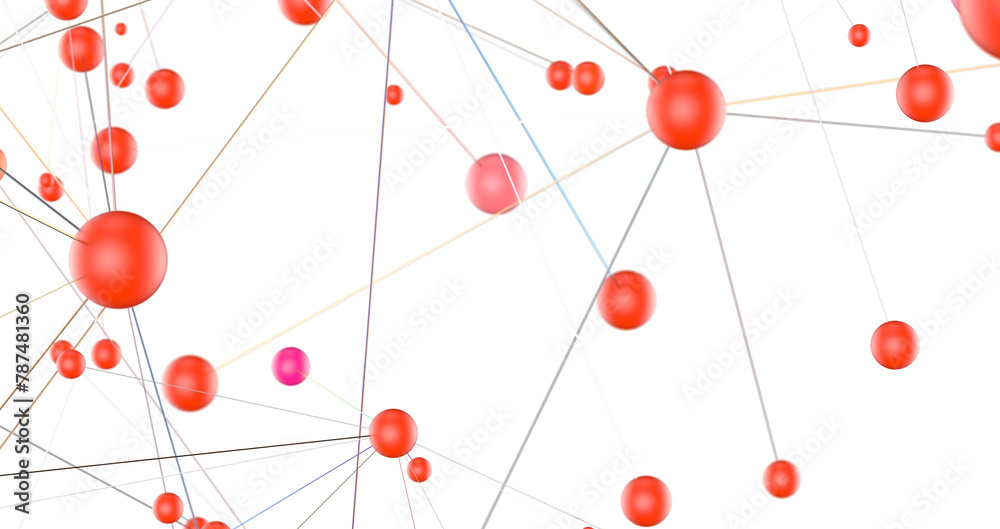 Leinwandbilder Abstract network of physical devices on the Internet using a network connection