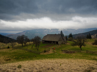 mountains in spring. Carpathians Ukraine
