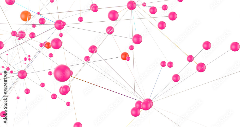 Leinwandbilder Abstract network of physical devices on the Internet using a network connection