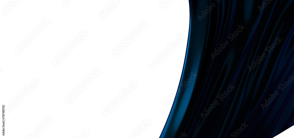 Poster creative abstract technology blue background with 3d concept. abstract particles blue wave minimalis