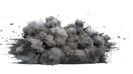 Big Bomb Isolated on White Background: PNG File for Graphic Design, Hand Edited Generative AI