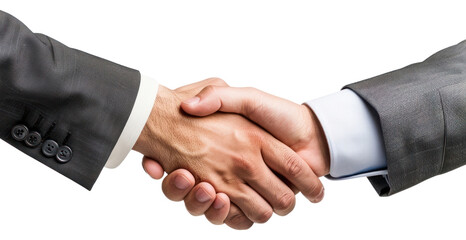 PNG Two hands shaking handshake success white background.