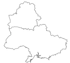 Obraz premium Contours of the map of Belarus, Ukraine