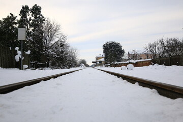 winter in the railroad