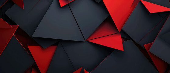 Red and black abstract poly design