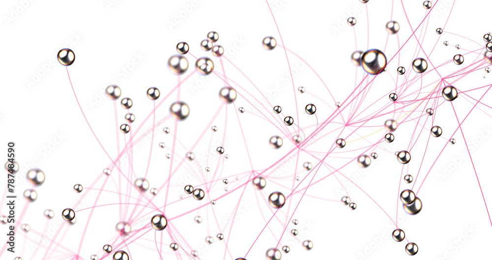 Poster Telecommunication concept with abstract network structure